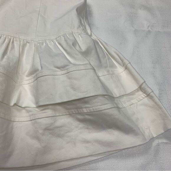 TCEC women's small white dress cutout tiered mini bridal shower fun summer beach - Picture 6 of 11